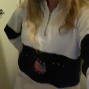 Brandy Melville graphic half zip